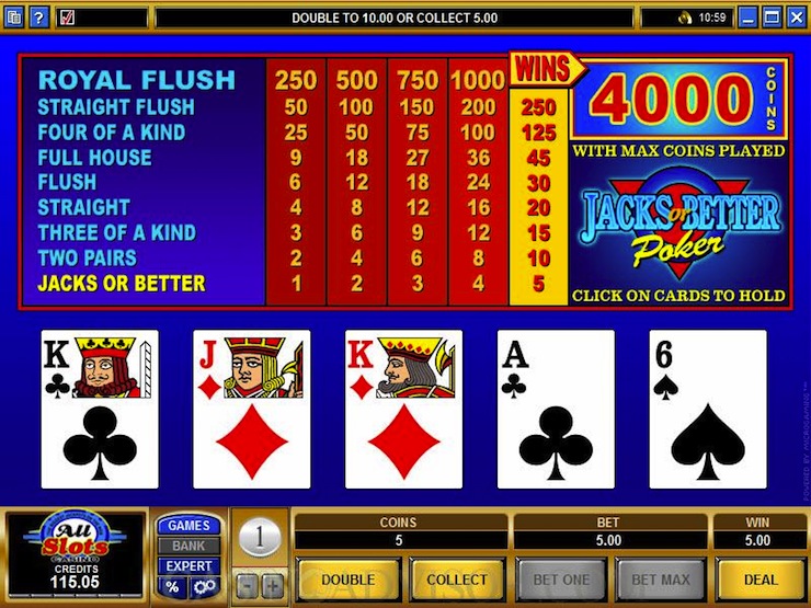 Jacks or Better Play Jacks or Better